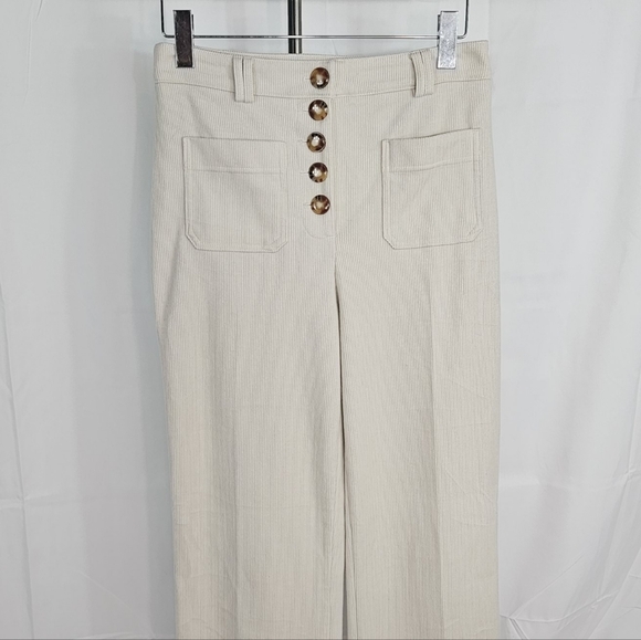 House of Harlow Wide Leg High Waist Soft Curduroy pants size 6 - Picture 7 of 16